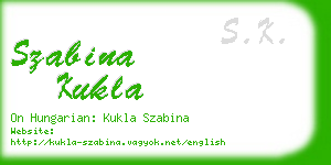 szabina kukla business card